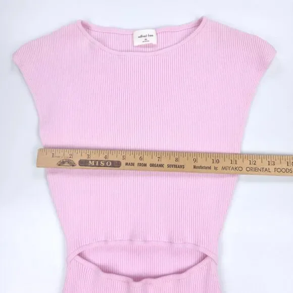 NEW Aritzia Wilfred Cut-out Knit Mini Dress Creamsickle Pink Barbie 90s y2k  Glam